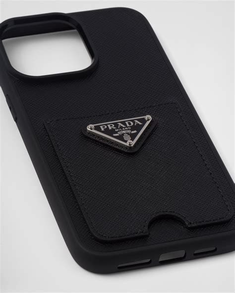 prada case iphone 12 pro max|Black Saffiano cover for iPhone 12 Pro Max .